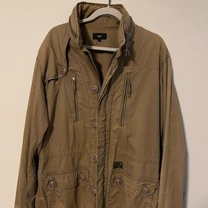 OBEY mens zipped hood utility jacket XXL